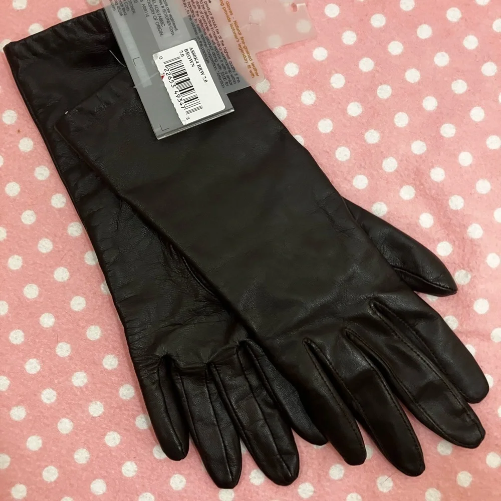 Isotoner Leather Gloves M